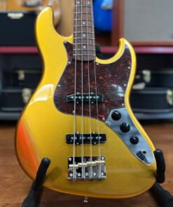 JET JJB-300 GD R 4-string Electric Bass, Roasted Maple Neck, Gold Sparkle