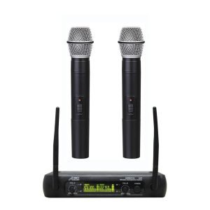 Audio 2000's AWM6074U Dual Handheld UHF Wireless Microphone System