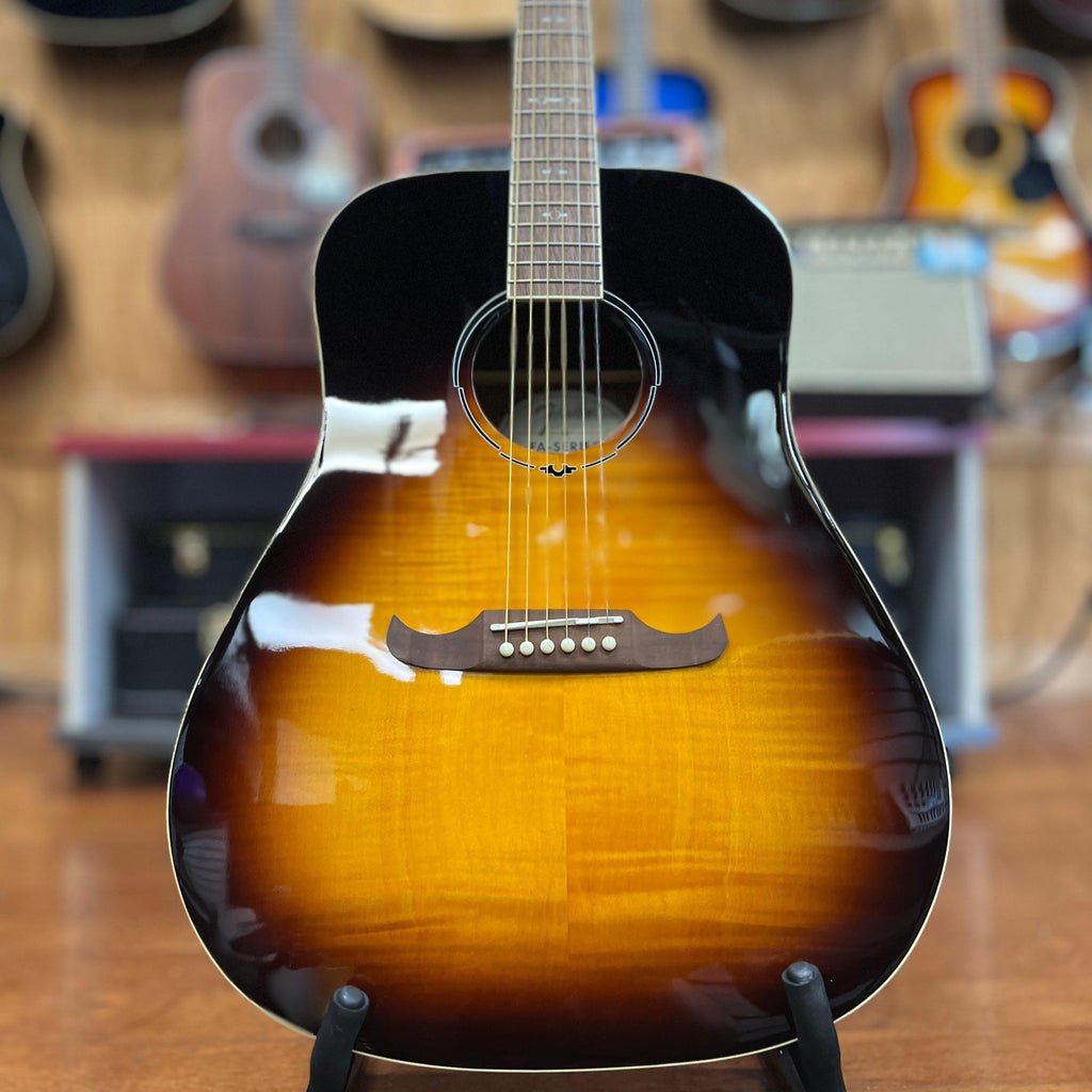 USED Fender FA-225E Dreadnaught Acoustic Electric Guitar, Mocha Burst USED Fender FA-225E Dreadnaught Acoustic Electric Guitar, Mocha Burst