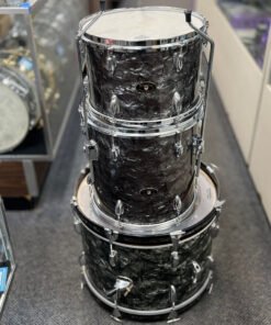 VINTAGE 1960's Stewart MIJ 3-Piece Drum Shell Pack, Black Diamond