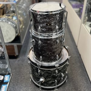 VINTAGE 1960's Stewart MIJ 3-Piece Drum Shell Pack, Black Diamond