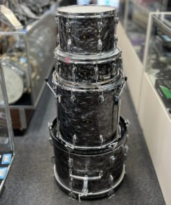 VINTAGE 1960's Stewart MIJ 4-Piece Drum Shell Pack, Black Diamond
